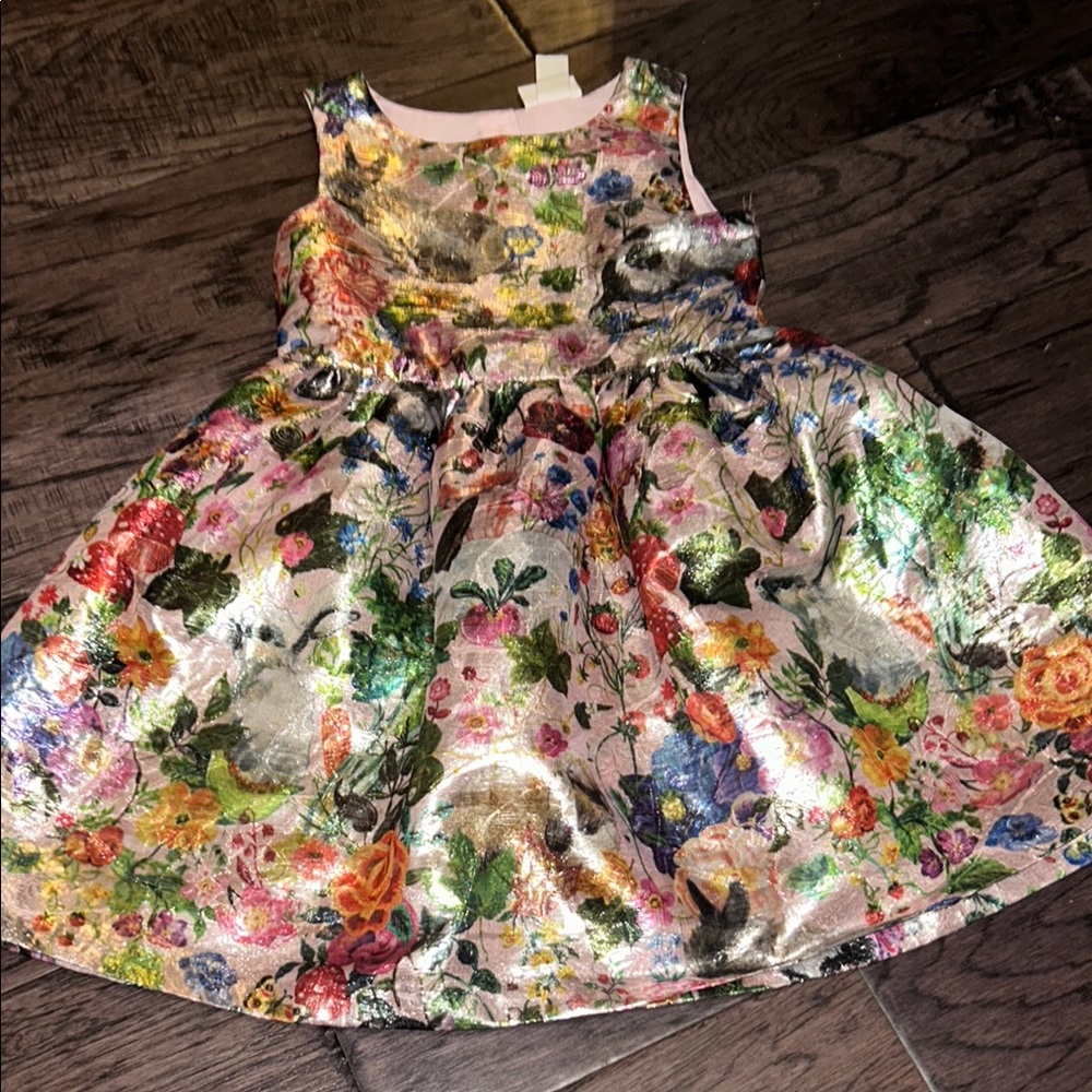 Nathalie Lete for H&M Floral Multicolor Kids Dress Sz 7-8Y